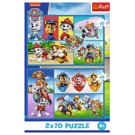 Puzzle Trefl 2x70 Psi Patrol rządzi 344417