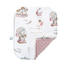Bambusowa wkładka do wózka Lunapark z minky sepia rose 80x36cm 418682