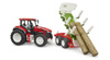 Bruder 03453 Roadmax Traktor z przyczepą do drewna i 3 belami 034535