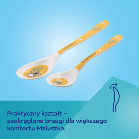 Canpol Zestaw łyżek z melaniny 2 szt Exotic Animals 861497