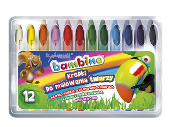 Kredki do malowania twarzy 12kol Bambino standard