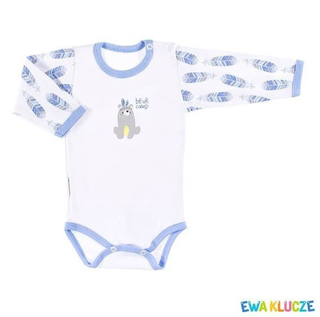 Body z długim rękawem family niebieski/druk 086