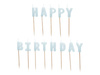 Świeczki urodzinowe Happy Birthday 13szt 2,5cm jasny błękit 067486