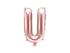 Balon foliowy litera "u", 35cm, różowe złoto