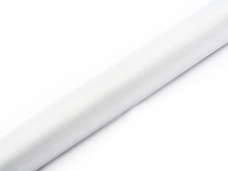 Organza gładka, biały, 0,36 x 9m (1 szt. / 9 mb.)