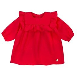 Sukienka z falbanką ceremony czerwony 092