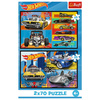 Puzzle Trefl 2x70 Samochodziki Hot Wheels 344424