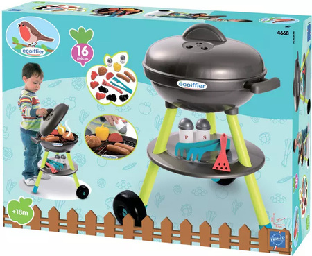 Ecoiffier Grill czarny okrągły 046684