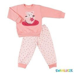 Piżama dobranoc koralowy/serduszka 080