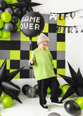 Balon foliowy Game Over 45cm czarny 029194