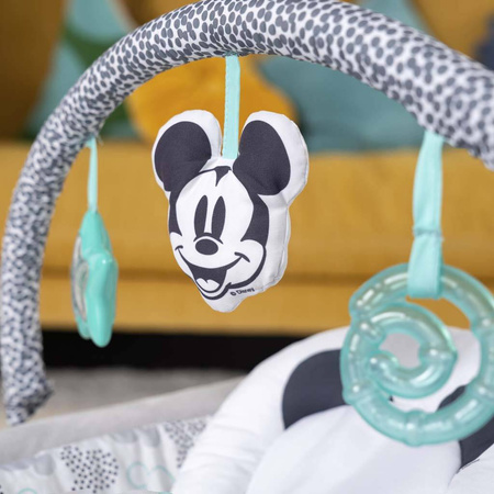 BRIGHT STARTS Leżaczek z wibracjami i muzyką Myszka Mickey Cloudscapes™ 0m+ do 9kg 125377