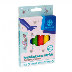 Kredki żelowe w sztyfcie 6kol ASTRAKIDS ANIMALS 214924