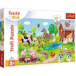 Puzzle trefl 24 maxi Bobaski i zwierzęta 143720