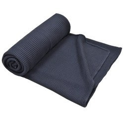 Eko kocyk bambusowy gładki grafit 880020