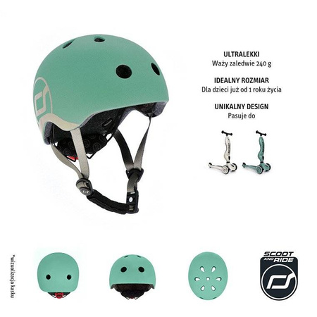 Scootandride kask xxs-s dla dzieci 1-5 lat forest 963619