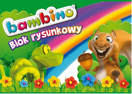 Maj blok rysunkowy a4 biały bambino zoo 001574