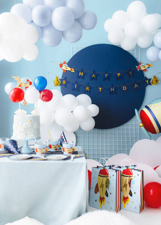 Balonowy topper na tort Samolot 29cm 032934
