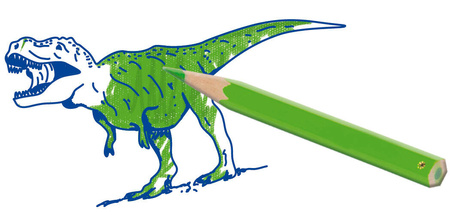 Ses Creative Zestaw pieczątek z kredkami Dinozaury 149192