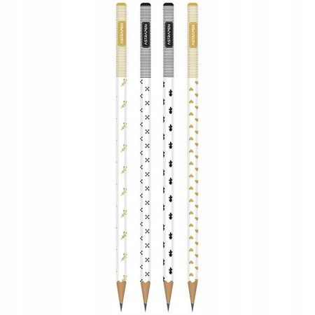 Ołówki grafitowe trójkątne HB ASTRAPEN Gold and Black 183961