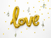 BALON FOLIOWY LOVE ZŁOTY 73x59cm 788558
