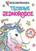 Kolorowanka tęczowe jednorożce z naklejkami z brokatem 944405