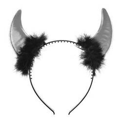 Metalizowane rogi diabła srebrne 223324