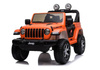 Auto na akumulator Jeep Rubicon 4x4 pomarańczowy 