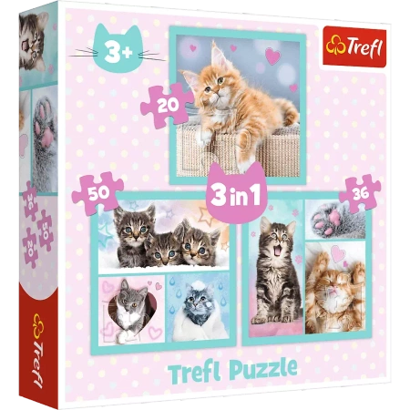 Puzzle Trefl 3w1 Słodkie zwierzaki 348620