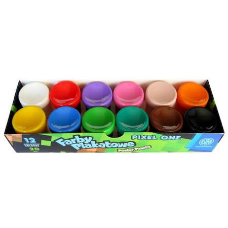 Farby plakatowe 12kol 20ml Pixel One Astra 160290