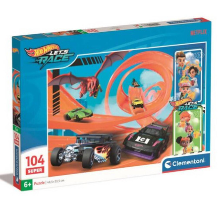 Clementoni Puzzle 104 Super Kolor Hot Wheels 257768