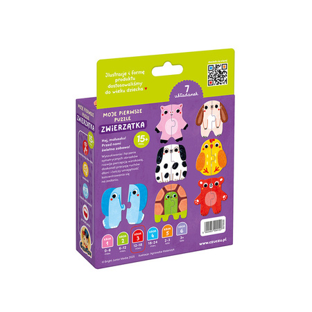 CzuCzu Moje pierwsze puzzle Zwierzątka 15 mis.+ 494140