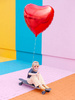 Balon foliowy serce 72x73cm czerwony 133907