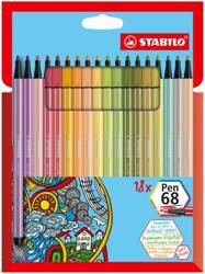 Stabilo Pen 68 18kol w etui kartonowym  578912