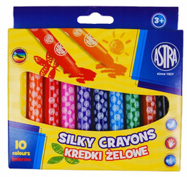 Kredki żelowe wykręcane SILKY ASTRA 10kol 213248