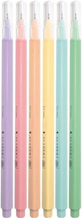 Cienkopisy pastelowe 6kol ACADEMY 350053