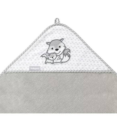 Babyono okrycie kąpielowe bambusowe 76x76cm szare 408537