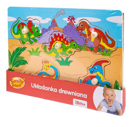 Układanka Drewniana Dinozaury Uchwyty 835972