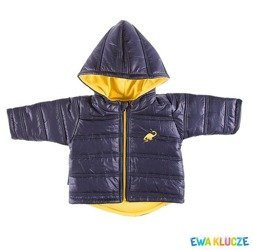 Kurtka z kapturem pikowana dino granatowy 068