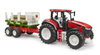Bruder 03453 Roadmax Traktor z przyczepą do drewna i 3 belami 034535