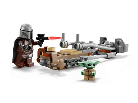 LEGO 75436 STAR WARS Śmigacz Mandalorianina i Grogu dla dzieci 062951