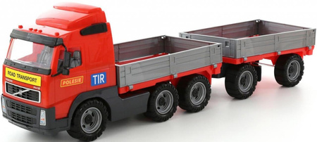 Auto ciężarówka z przyczepą volvo w siatce wader polesie 009487