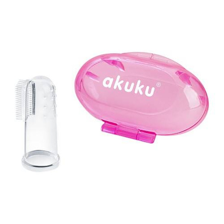 Akuku szczoteczka silikonowa w etui pink (12/24/144) 002658