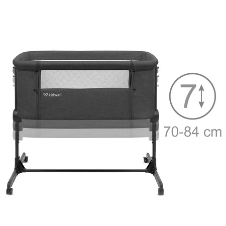 Kidwell Łóżeczko dostawne Snuzzy Dark Grey 099511