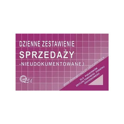 Druk Dzienne zestawienie sprzedaży nieudokumentowanej 1/3 A4 R05-H
