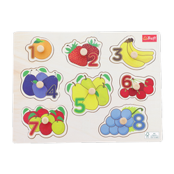 Trefl Zabawka drewniana Puzzle medium Fruits 616347