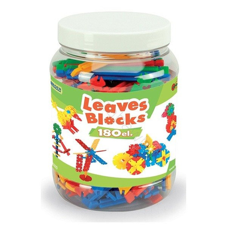 Klocki listki w słoiku małym 180szt 419209