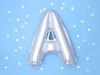 Balon foliowy litera "a", 35cm, srebrny