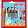 Kredki stabilo woody 3w1 z temperówką 6 kolorów