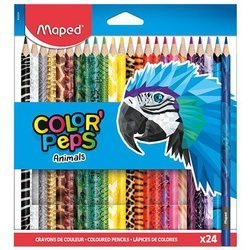 Kredki maped 24kol colorpeps animals trójkątne 322245