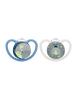 Nuk smoczki uspokajające silikonowe 0-6 m-cy Space Night 2 szt 